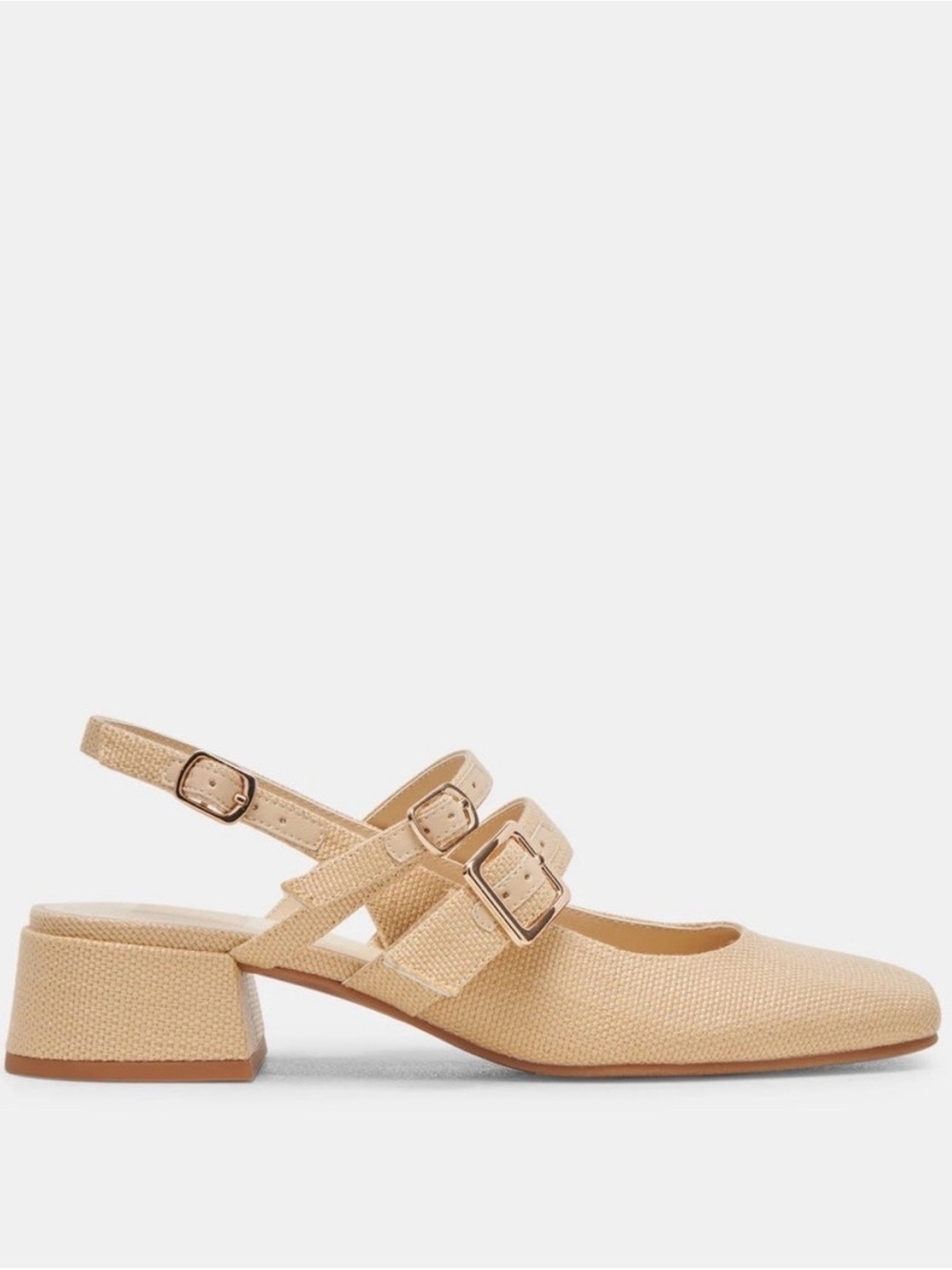NWOT Dolce Vita Patzy Natural Raffia, Mary Jane, Size 7.5